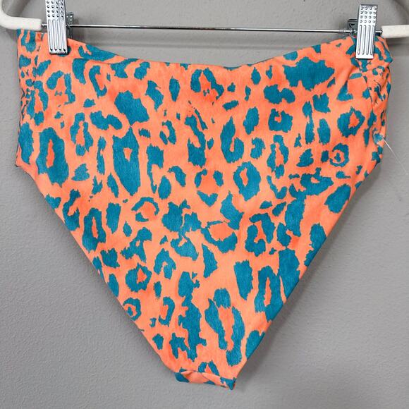Agua Bendita Lily Balam Bikini Bottoms Size XL Leopard Spots High Cut Beach Swim - Picture 11 of 12